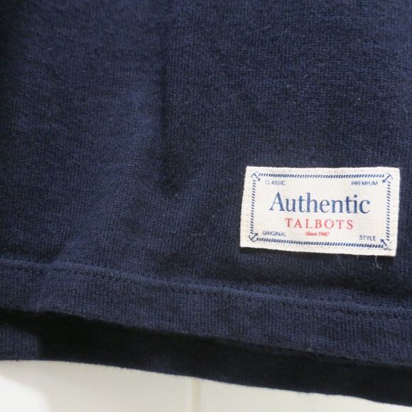 TALBOTS womens top 3x cotton long sleeve striped blue white spring stretch boat - Picture 5 of 9